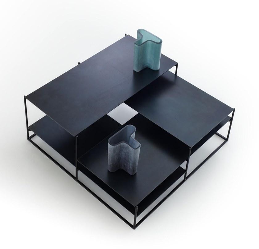 Ligne Roset Низкий квадратный стальной журнальный столик  19960380-19960381  - Вид №2