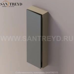 LIFT Модульный шкаф 120 см с левой дверью на доводчиках. Модули могут располагаться горизонтально и вертикально. Отделка: серый дуб и черная кожа. AMOB054NERCSX