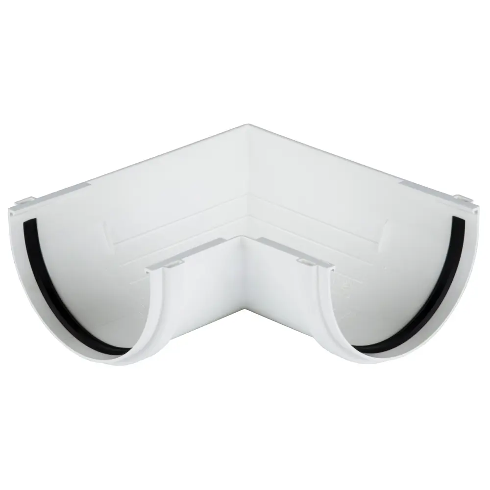 81930147 Угол желоба Dacha 120 мм 90 градусов белый STLM-1019411 DÖCKE 