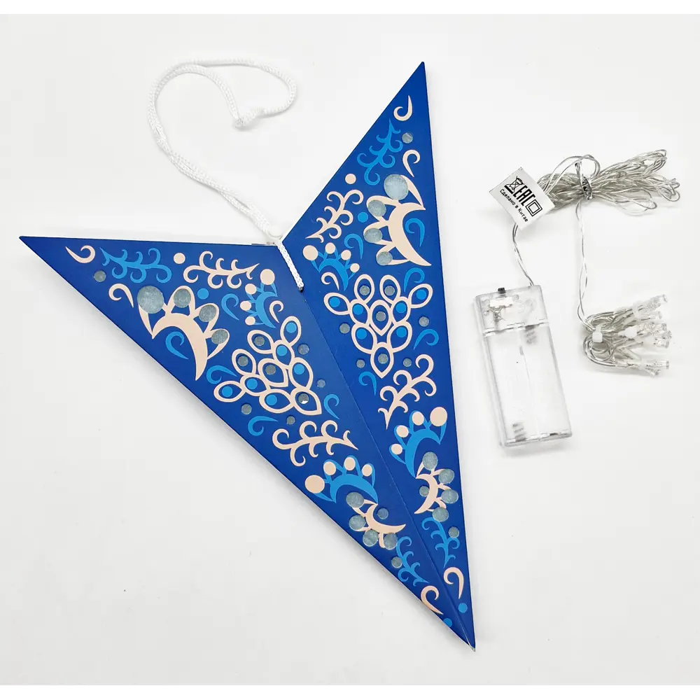 89378392 Елочная игрушка Звезда Инди 2.5x38 см голубой STLM-1369299 Santreyd  - Вид №3