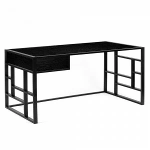 Письменный стол черный дуб с ящиком Millenium lite 2 black INTELLIGENT DESIGN ПИСЬМЕННЫЕ СТОЛЫ MILLENIUM 260936 Черный