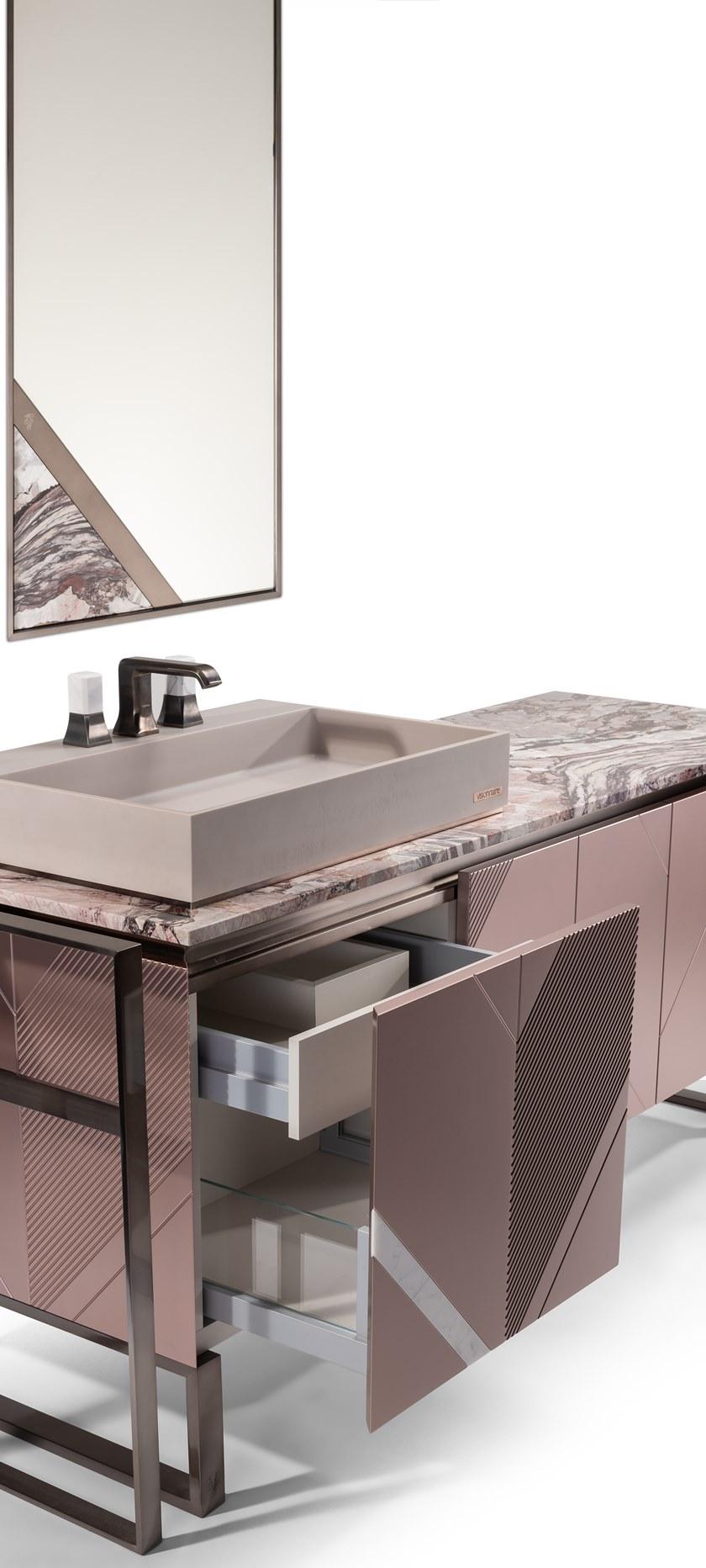 Visionnaire Тумба под умывальник из лакированной древесины с зеркальными дверцами sun-id-1384307 - Вид №1