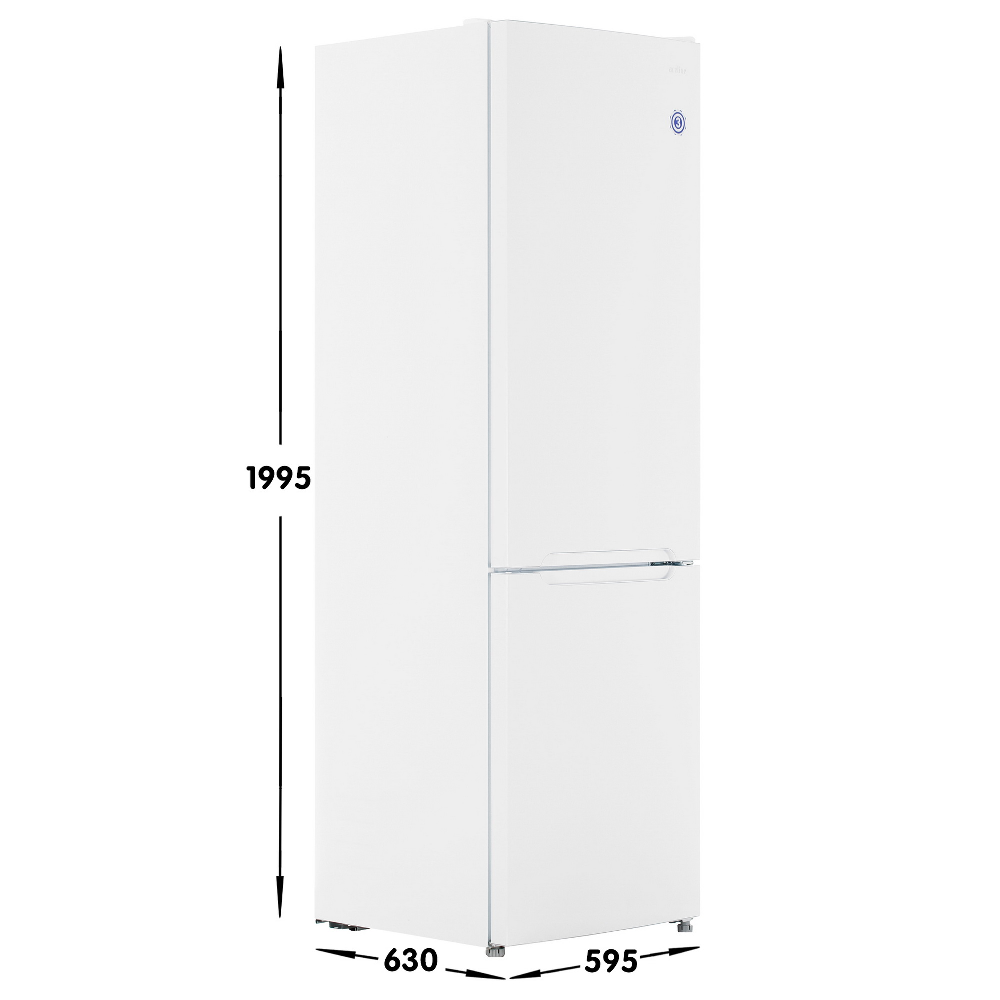 9248253 Холодильник с морозильником   Aceline B37AHR белый STDN-0049834 - Вид №6