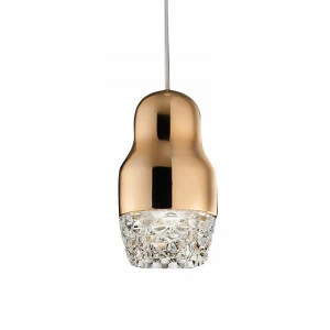 Подвесной светильник SP FEDOR 1 Rose Gold от Axo Light AXO LIGHT ДИЗАЙНЕРСКИЕ 243100 Прозрачный;золото