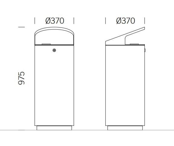 Держатель для мусора из нержавеющей стали с крышкой BENKERT BANKE мусорное ведро ARCH-00036782 - Вид №2