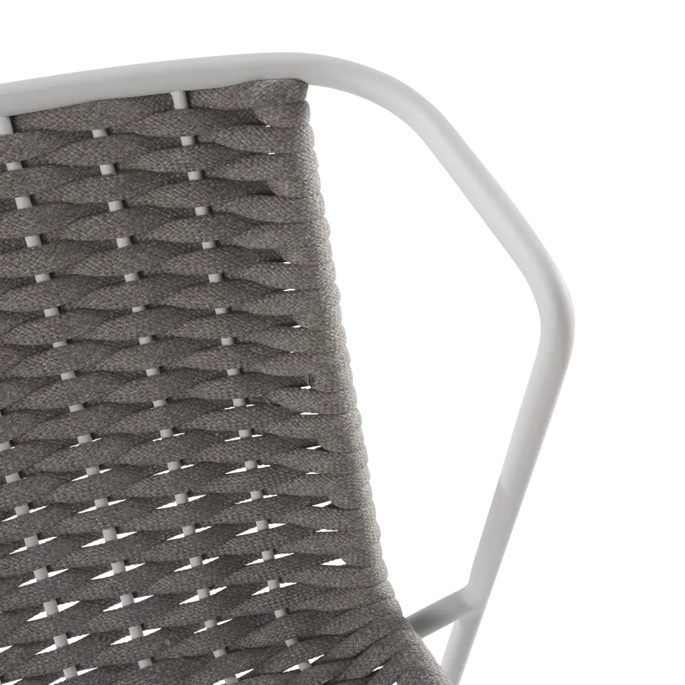 Стул Naterial Livia 63.5x80.5x58 см алюминий/текстиль цвет бело-серый STLM-2115461 - Вид №7