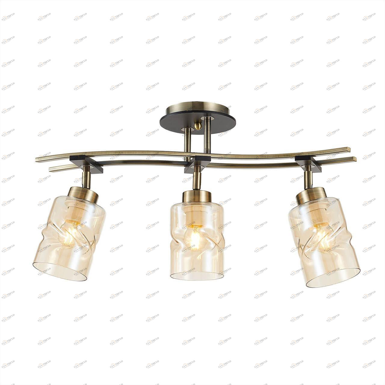 Спот потолочный цвет венге с 3 плафонами Citilux "Мерида" CL142134 CITILUX МЕРИДА 00-3924561 Коричневый;под дерево 