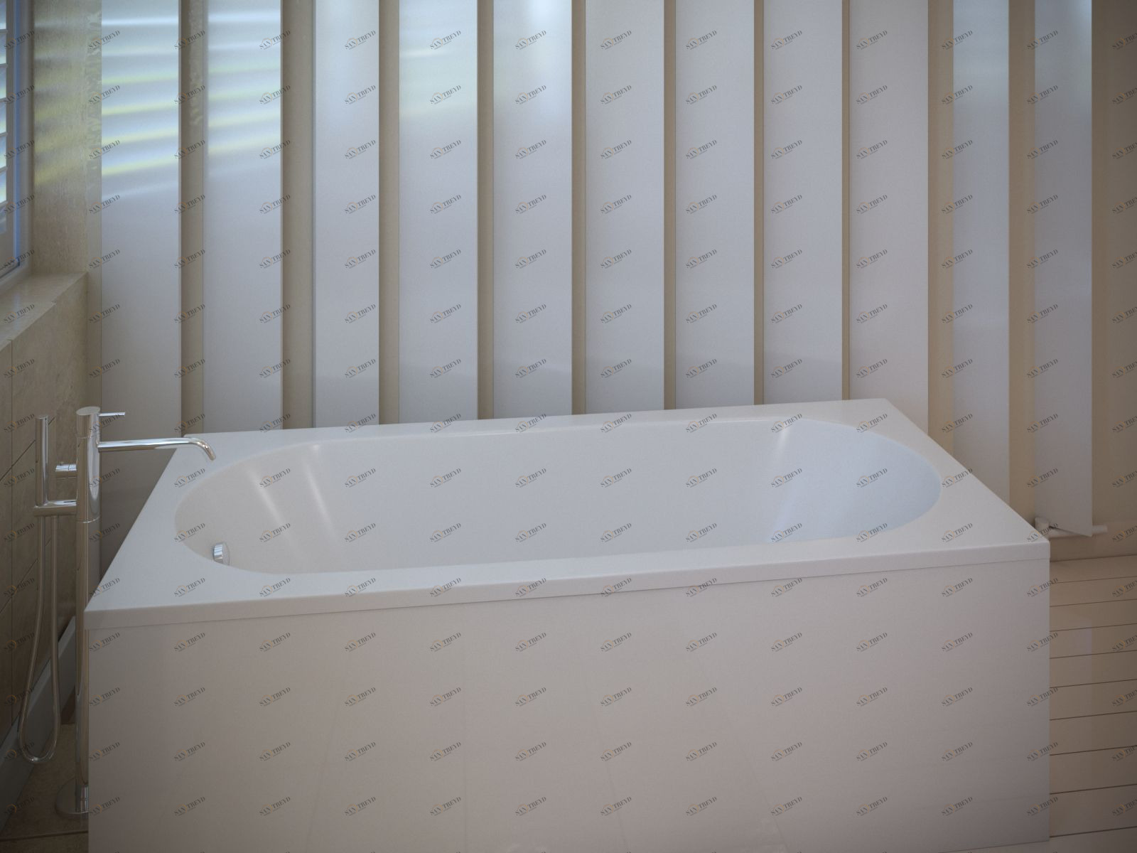 Ванна из мрамора Aquastone Наоми 180 NAOMI180