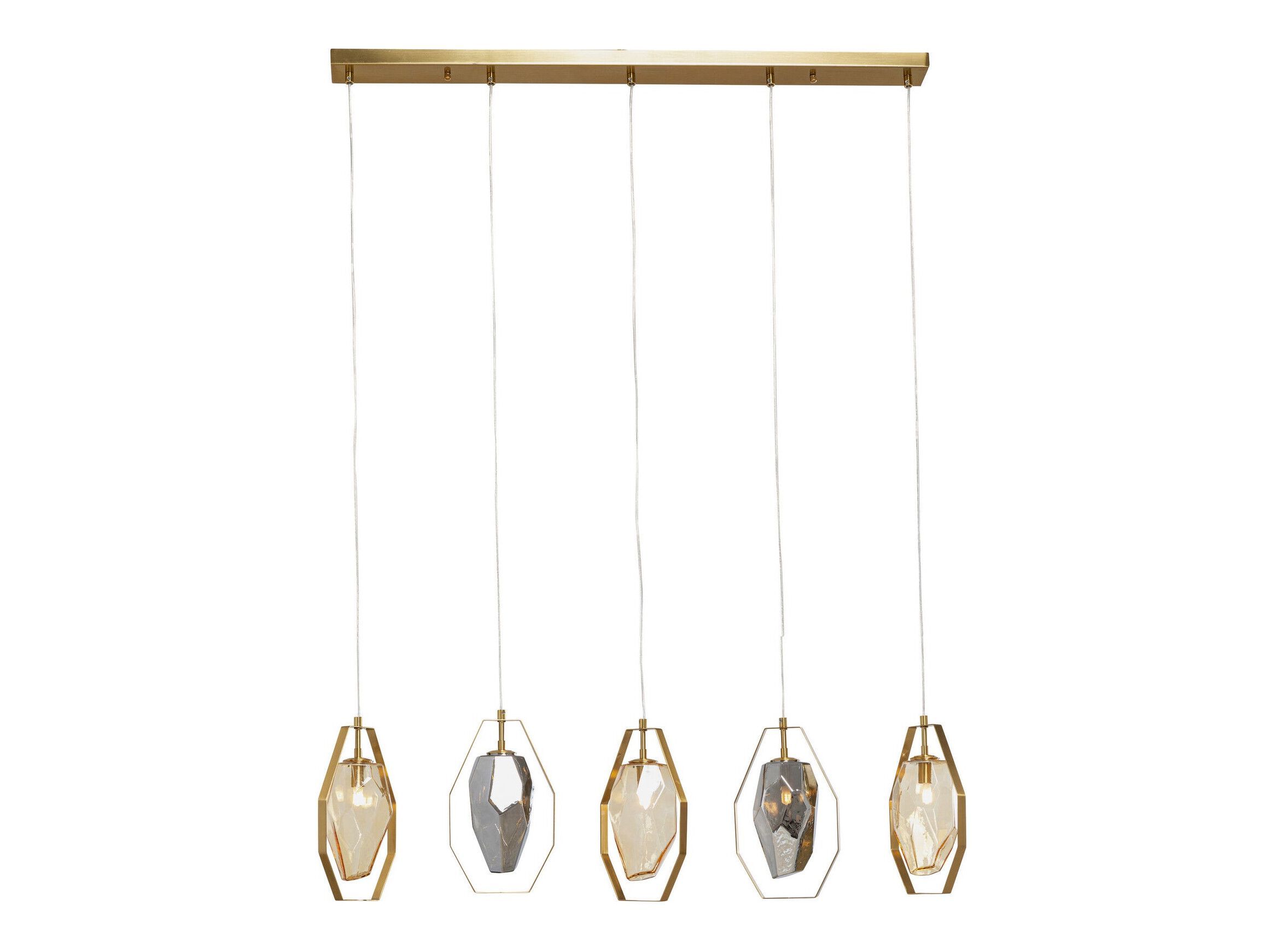 Подвесной светильник из стали и стекла KARE Design DIAMOND FEVER DINING BRASS ARCH-00134799