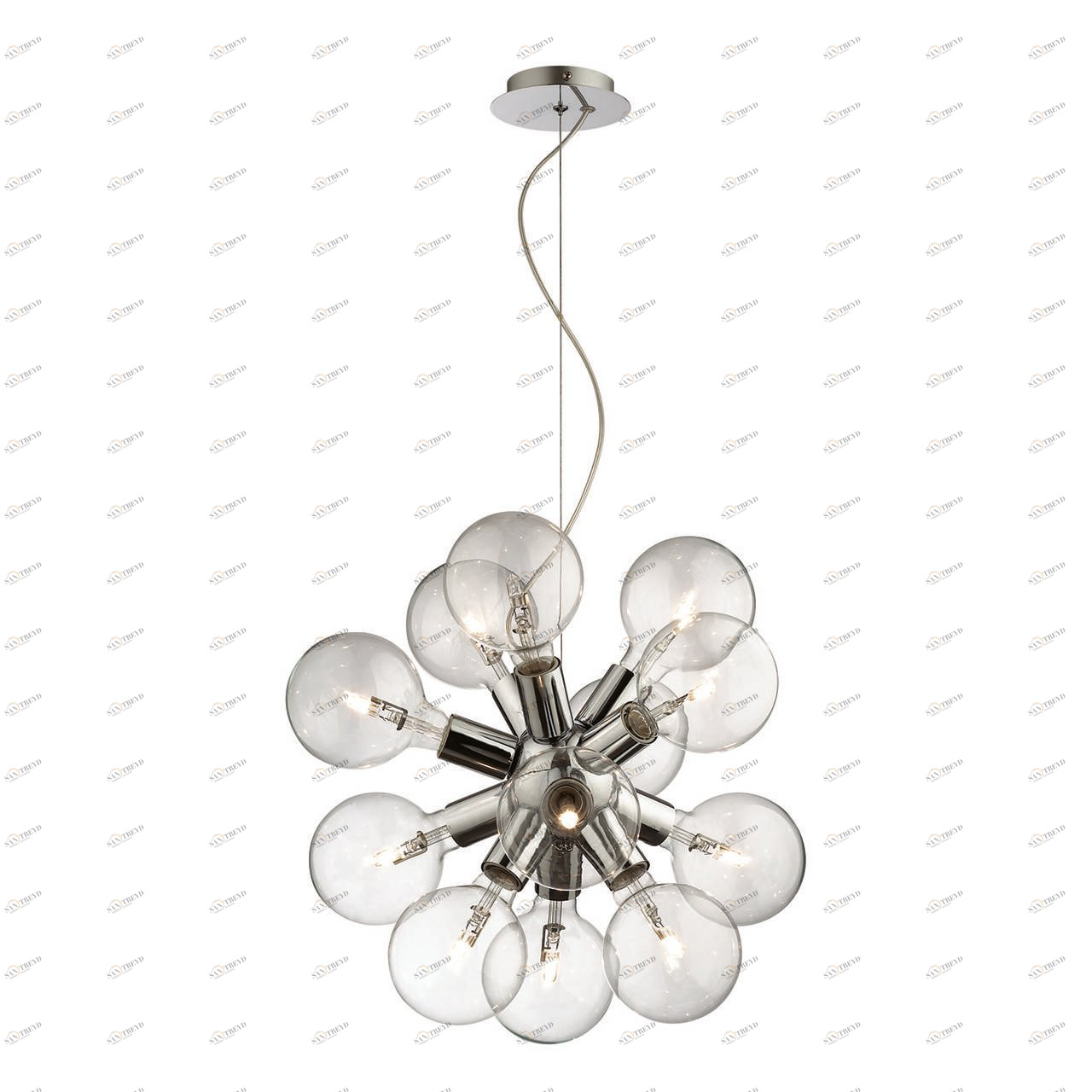 Подвесная люстра Ideal Lux Dea SP12 IDEAL LUX ДИЗАЙНЕРСКИЕ, DEA, ШАР 057324 Хром 