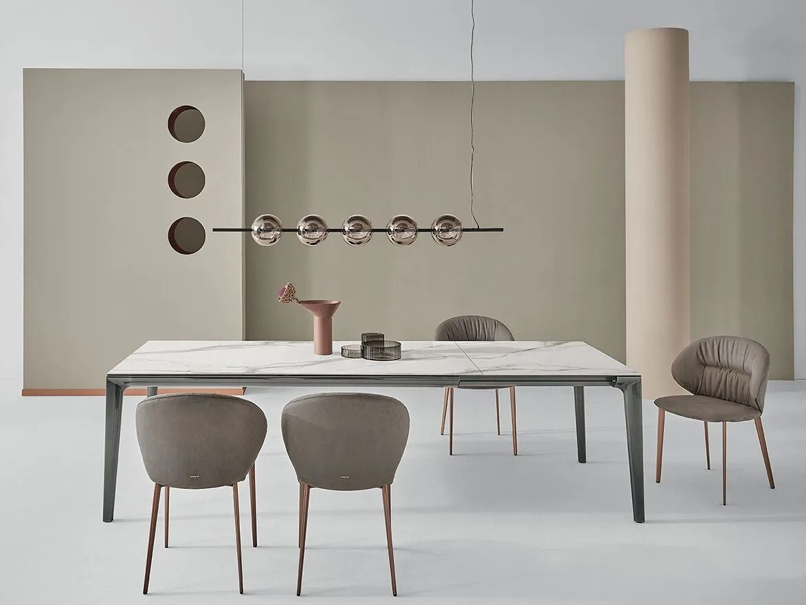 Прямоугольный выдвижной стол из стали и SuperMarmo Bontempi Casa DUKE ARCH-00056212 - Вид №5