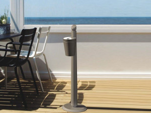 Оцинкованная стальная напольная пепельница для общественных мест