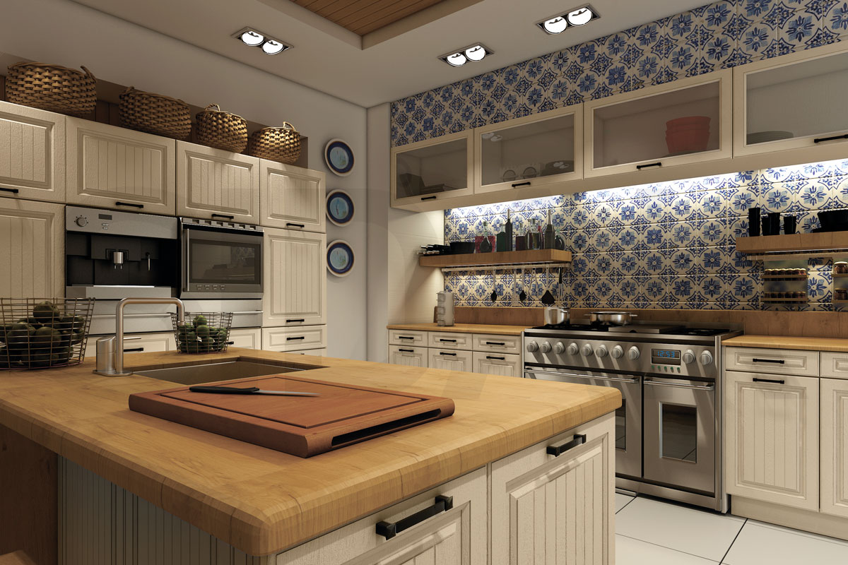 Фасады для кухни Кантри Фрезеровка «Кампо+» Доломит №278 SIDAK SIST1460-211 - Вид №1