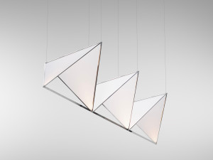 Бумажный светодиодный подвесной светильник