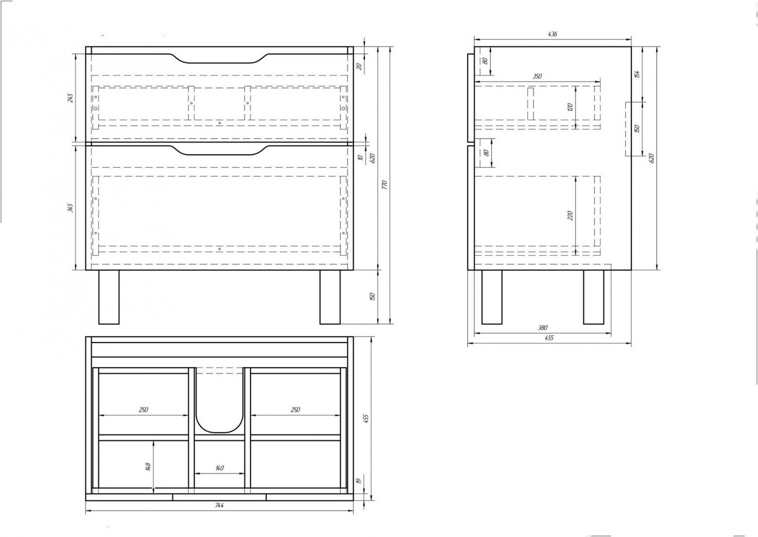 Тумба Q Plus 80 DREJA 990006 - Вид №1