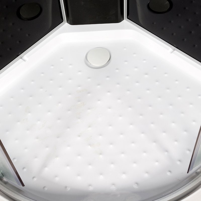 ЕМ4516 с гм. и эл. Душевая кабина DETO Серия EM L 801 N с гидромассажем BLACK - Вид №2