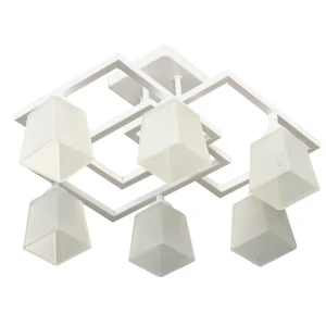 Люстра потолочная Орфей 443 6 ламп 22 м² цвет белый