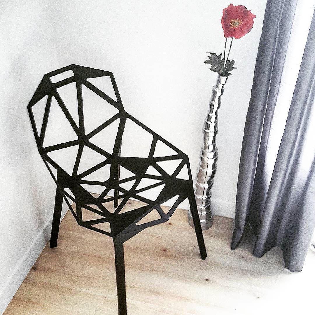 Magis Chair One SD461 Стул черный, выполнен полностью из алюминия в цвете ножки - сиденье: black - black. - Вид №8