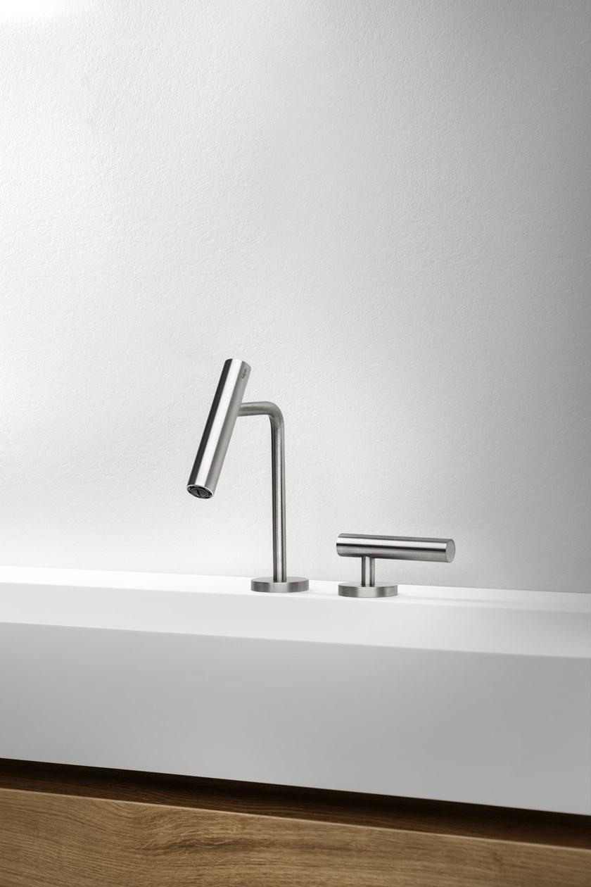 FALPER Смеситель для раковины на 2 отверстия из нержавеющей стали Cilindro sun-id-1453680 - Вид №4