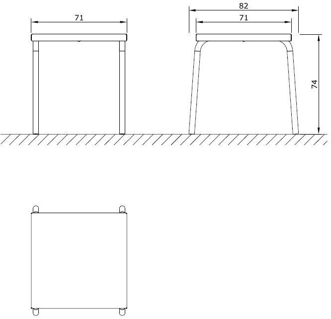 Euroform W Прямоугольный стол для общественных мест из металла  1970  - Вид №1