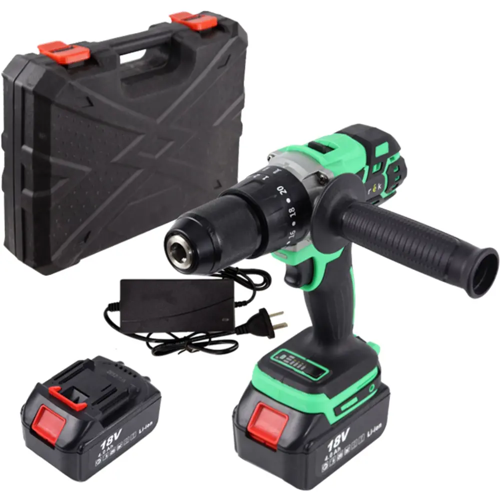 Дрель-шуруповерт аккумуляторная ударная бесщеточная Zitrek Green Impact 18V 063-4045, 18 В Li-ion 2x4 Ач 88877027 STLM-2099082  - Вид №2