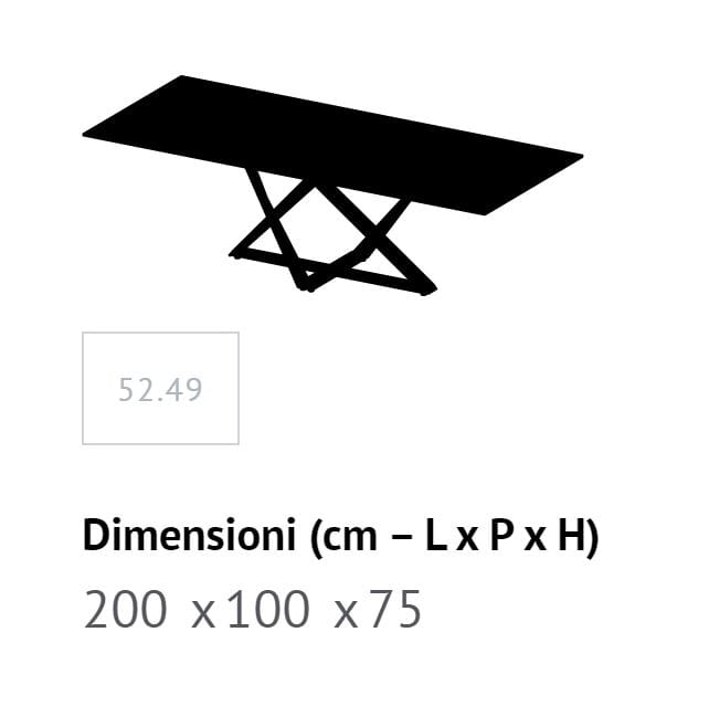 Прямоугольный обеденный стол из стали и дерева Bontempi Casa Millennium ARCH-00040042 - Вид №21