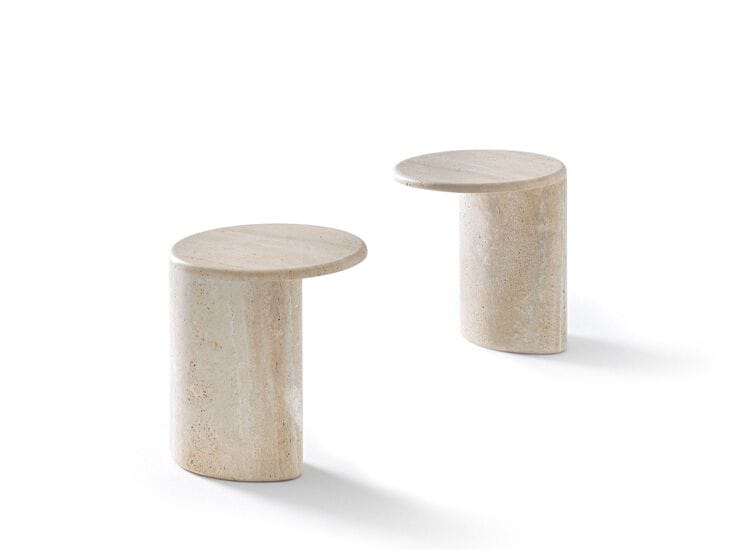 Травертин круглый журнальный столик CEPPI коллекция 2024 ARCH-00122197