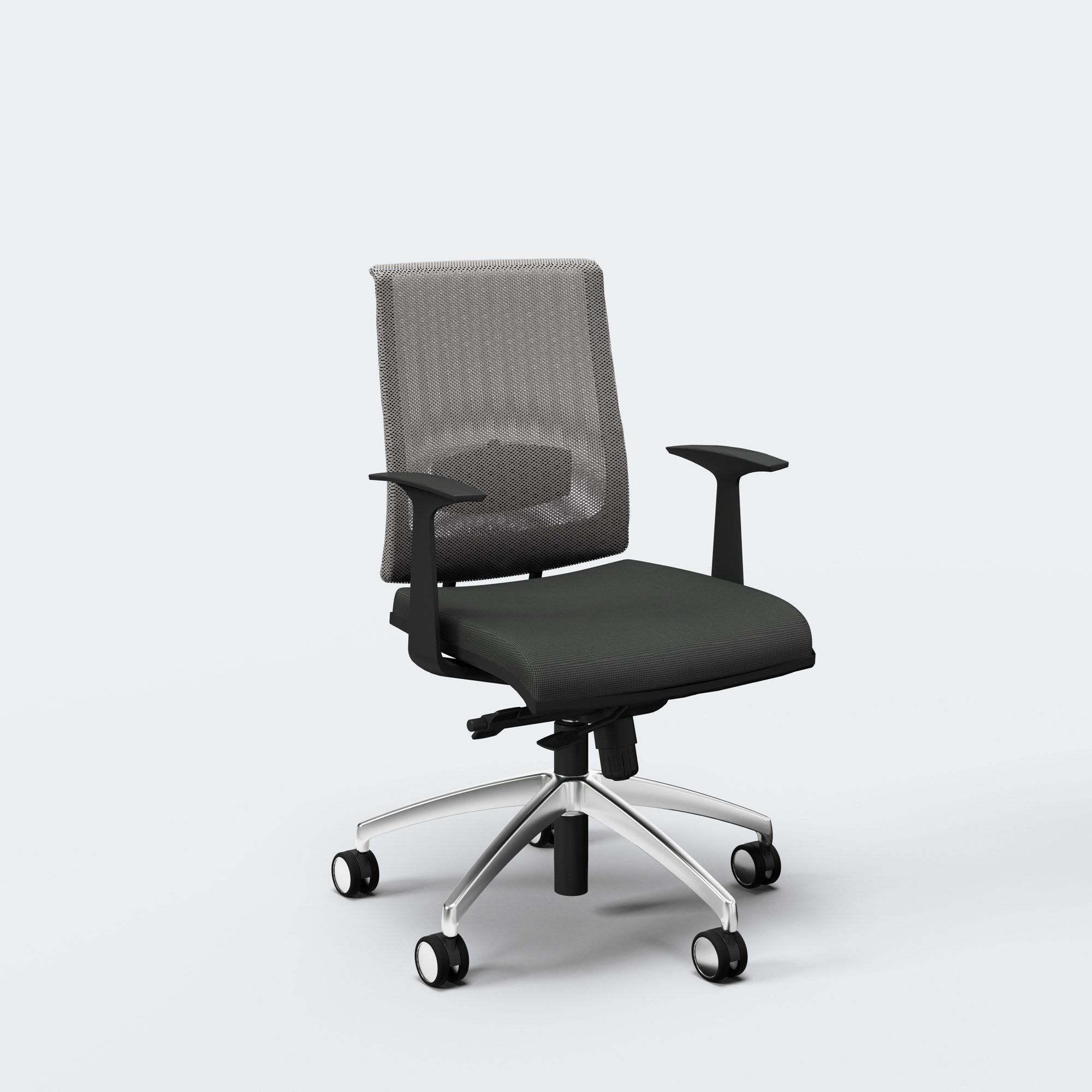 Сетчатое вращающееся офисное кресло с подлокотниками Ares Line Zero7 ARCH-00013101