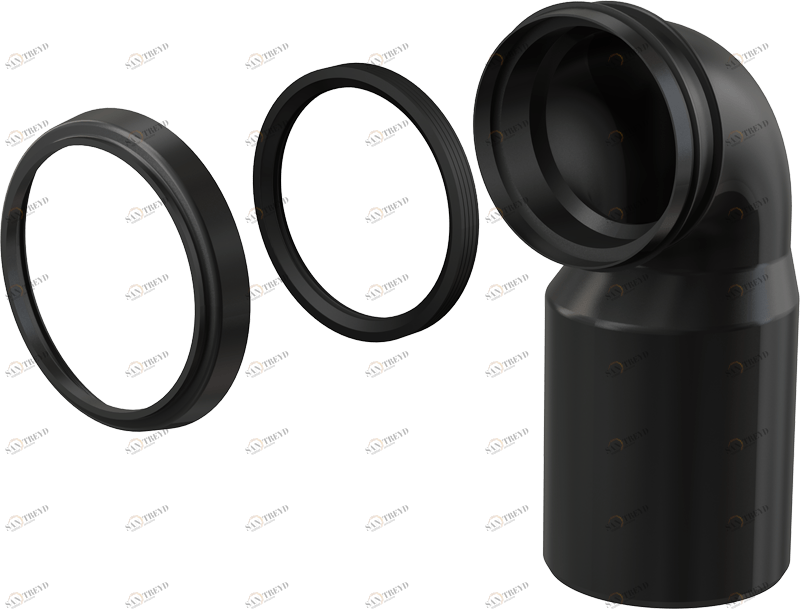 Колено стока, комплект DN90/110 ALCAPLAST M906