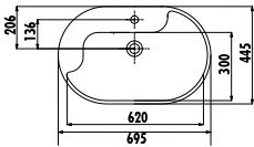 TP172-00CB00E-AK00 Раковина TP172.00010 ЗОЛОТО Creavit  - Вид №1