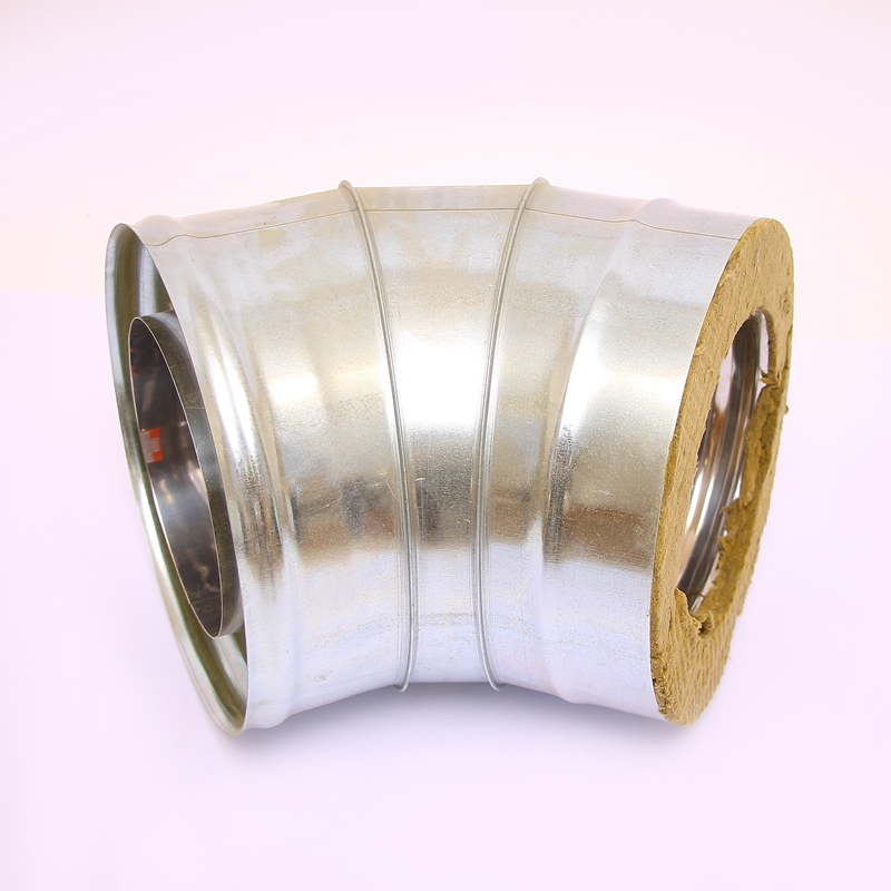 Сэндвич-колено 135" Ferrum Ф180х280 оцинкованная сталь (430/0,5мм) FD07180N4FC