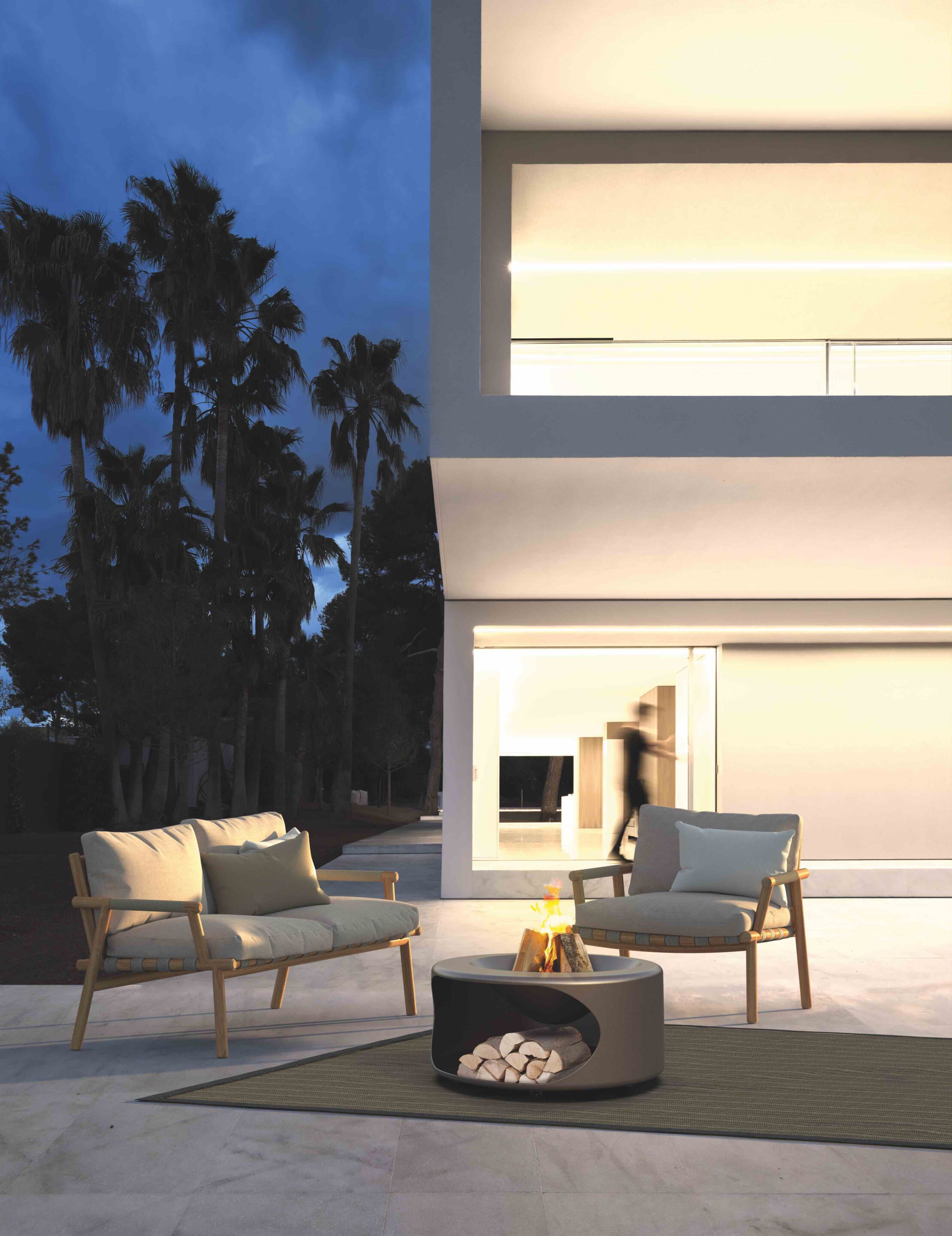 Садовый диван из тикового дерева и Sunbrella® YAAZ Uz ARCH-00143188 - Вид №1