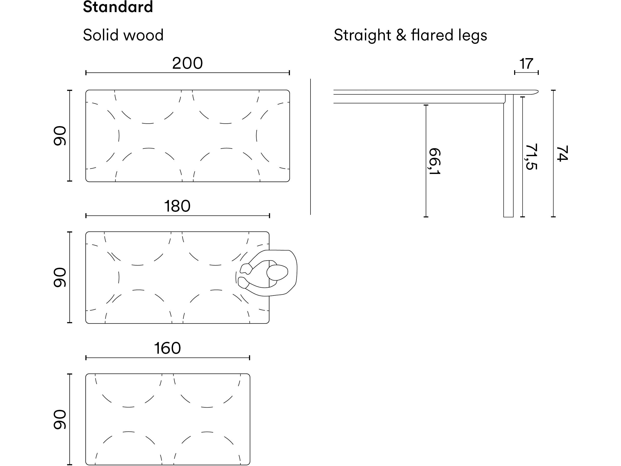 Прямоугольный стол из массива дерева Noah Living Wendel ARCH-00099496 - Вид №4