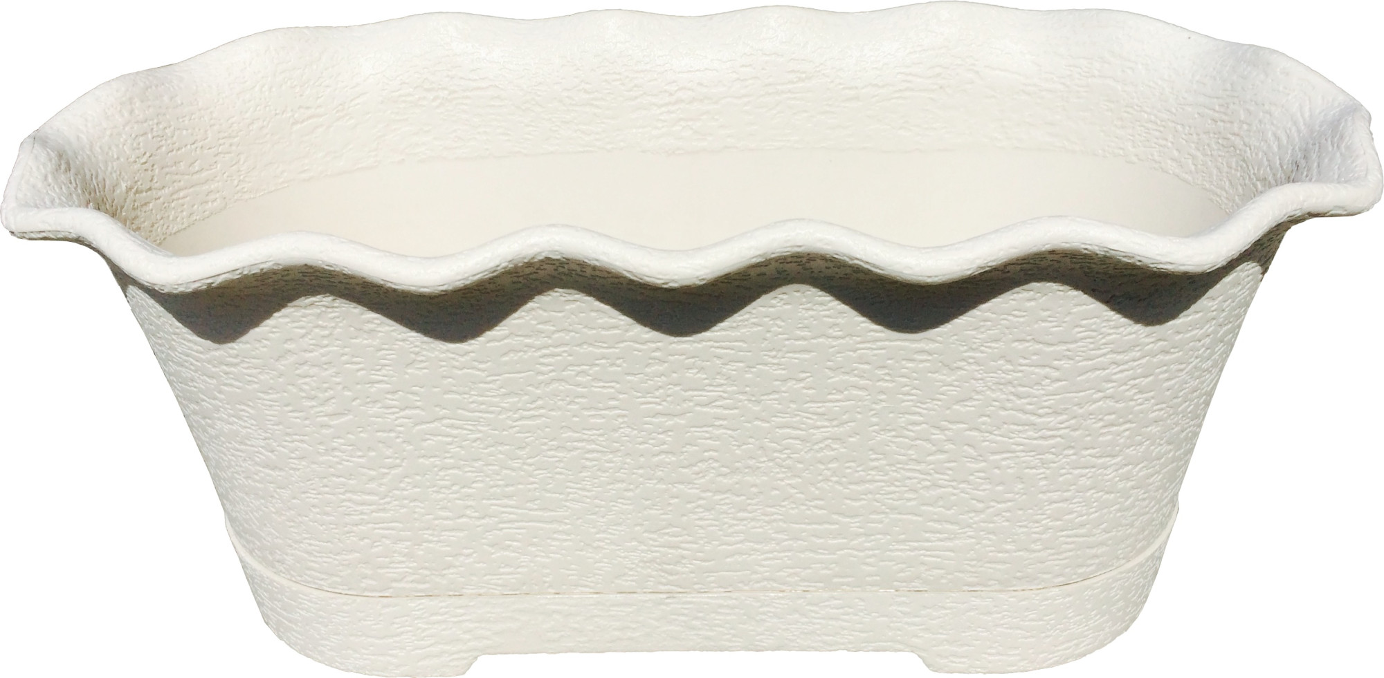 406-6 Горшок цветочный балконный Le Fleur 40см Кремовый Цветочная коллекция 