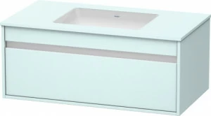 KT689500909 Тумбочка подвесная для встраиваемого снизу умывальника f-bonded Ketho #KT6895 1000 x 550 мм Светло-голубой матовый декор