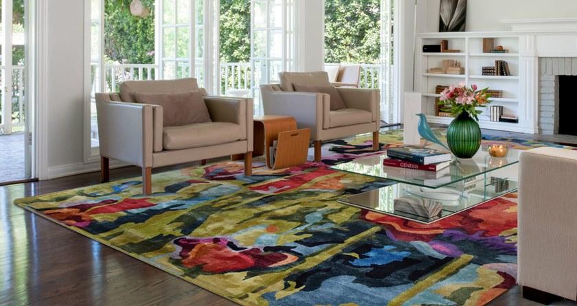 De Dimora Прямоугольный шелковый ковер с цветочным рисунком ручной работы Timeless sun-id-1383253 - Вид №1