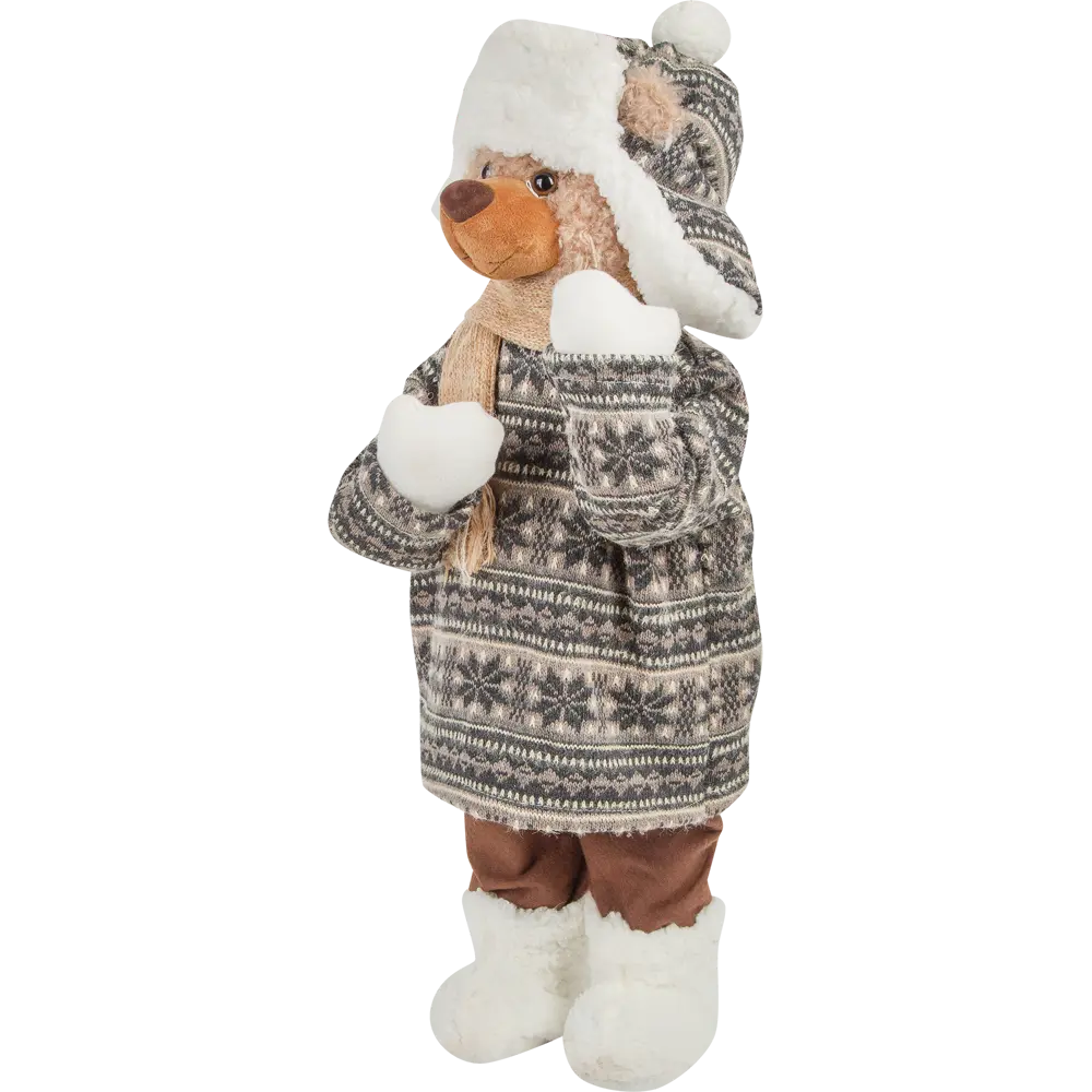 Фигурка декоративная «Мишка в свитере», 70 см, пластик, цвет серебристый RELANCE STLM-2174448