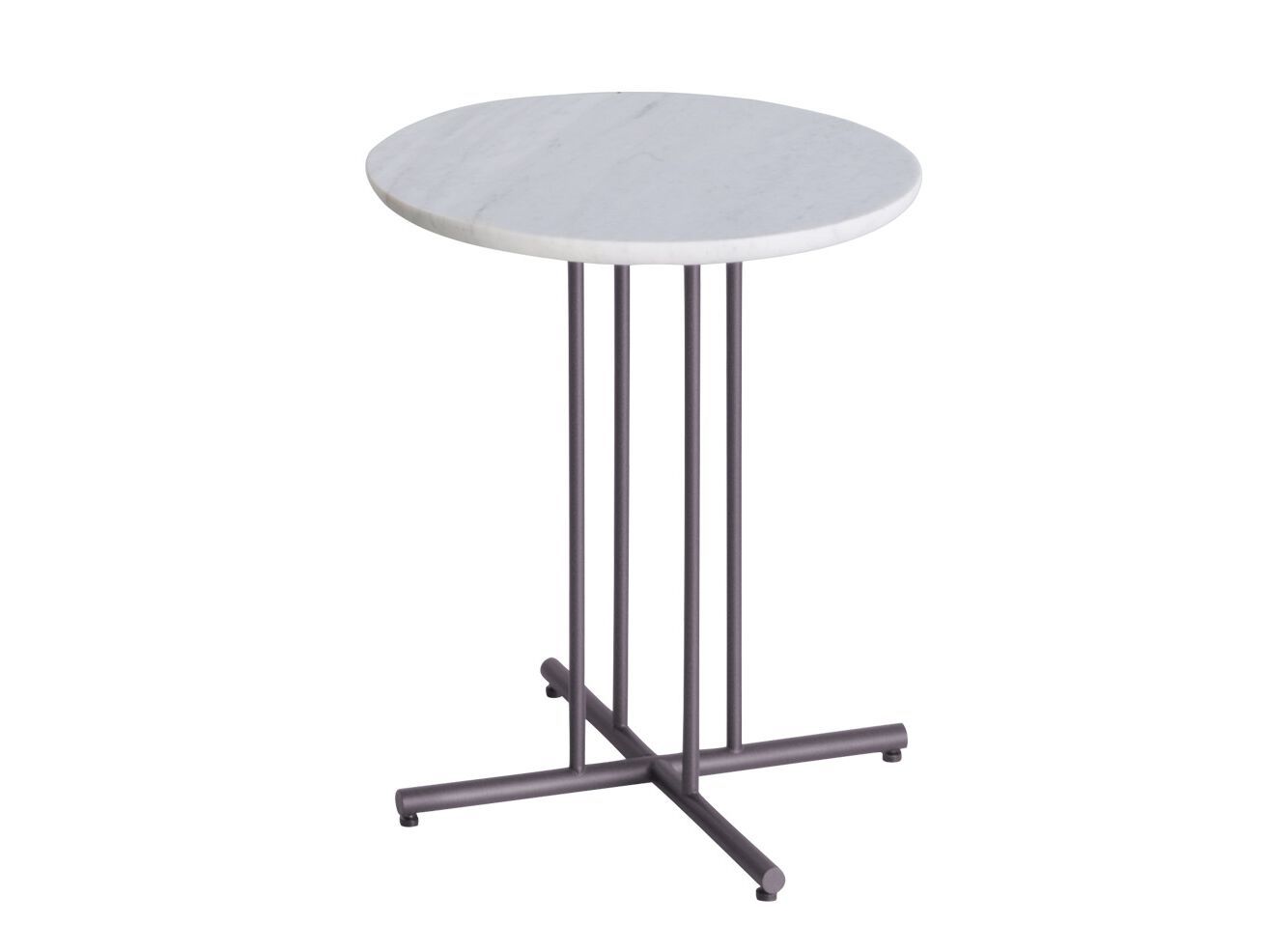 Мраморный и металлический круглый журнальный столик Potocco Graphic ARCH-00136703