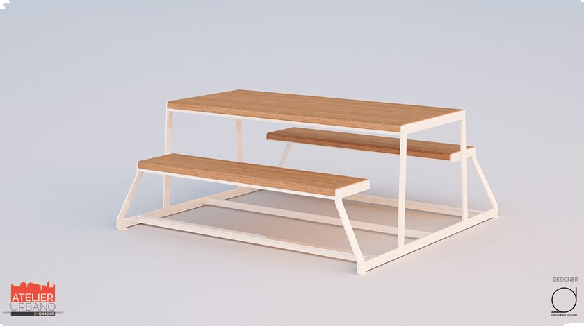 DIMCAR Прямоугольный стол для пикника со встроенными скамейками  G497  - Вид №3