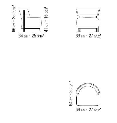 Кресло из дерева и ткани Flexform Томас ARCH-00085808 - Вид №1