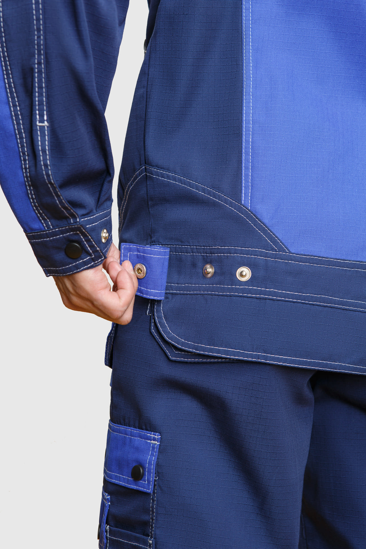 68808 Костюм "Прогресс" темно-синий с васильком  Летняя спецодежда  размер 52-54/170-176  - Вид №13