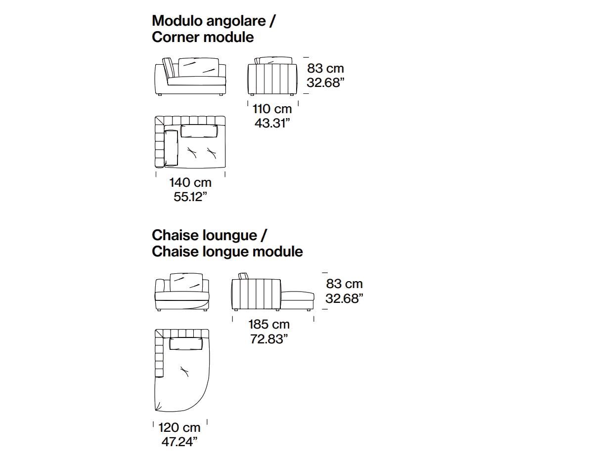 Кожаный модульный диван Pianca TOBIAS ARCH-00115288 - Вид №3
