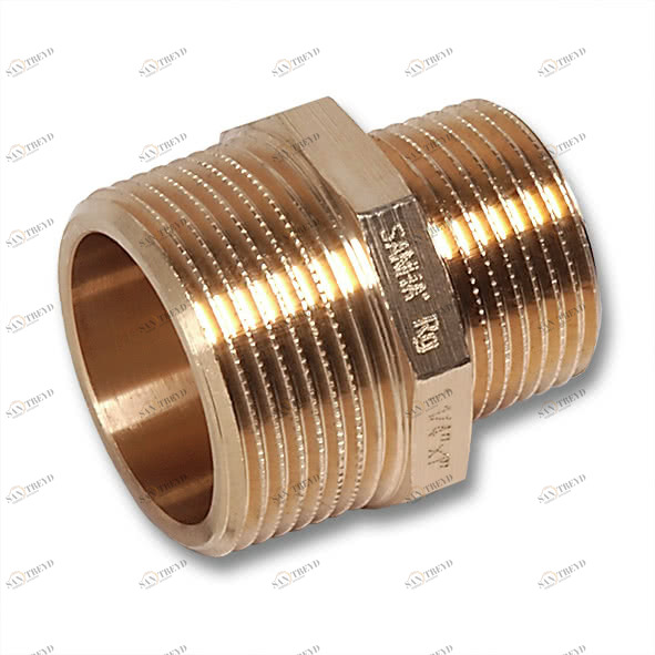 25313814R SANHA 531 ниппель редукционный, латунь 3/8x1/4 мм 