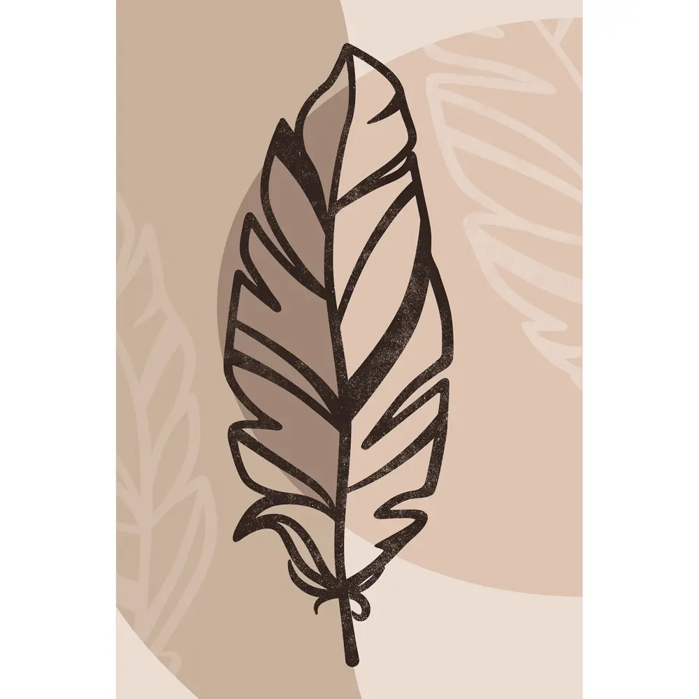 Картина на холсте Перо графика 2 40x60 см Постер-лайн STLM-2087582