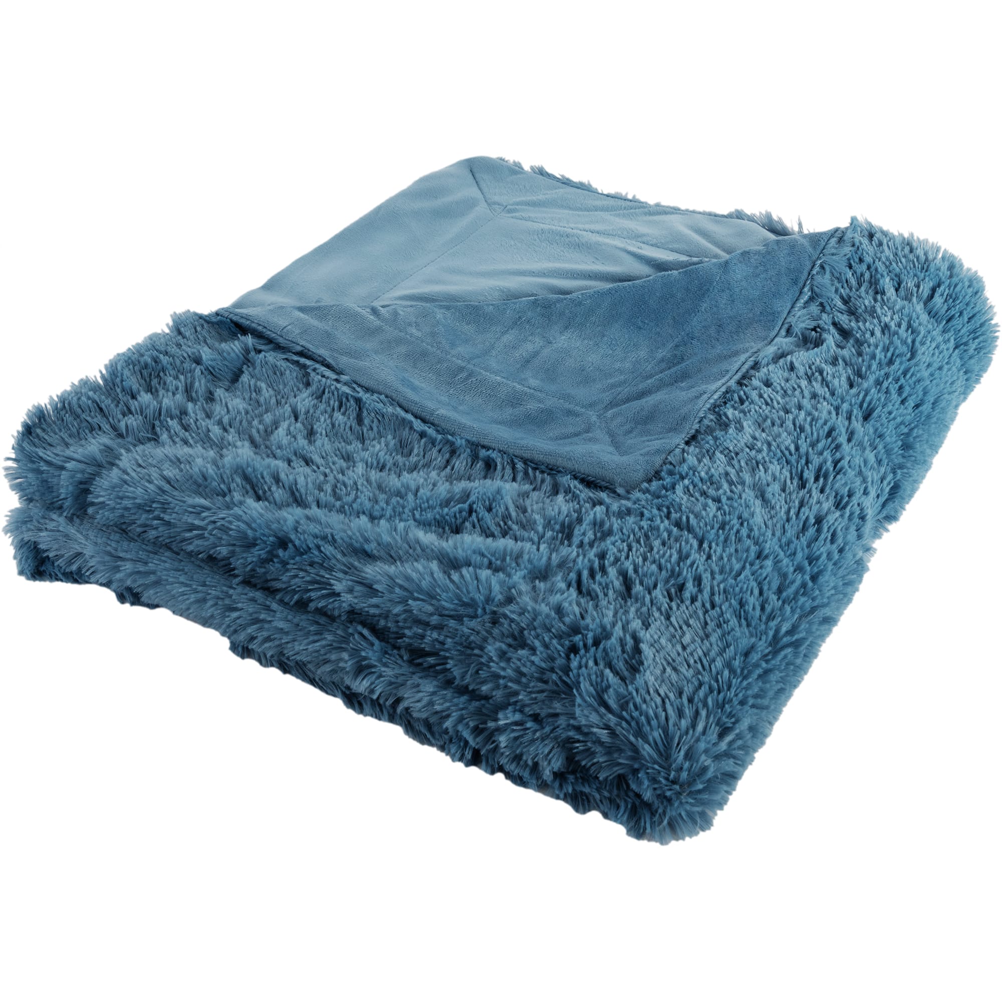 82567314 Плед декоративный 200х220 см, искусственный мех, цвет синий Santreyd  - Вид №2