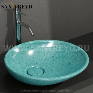 LAT50GT Накладная раковина на столешницу  круглая Ceramica Globo