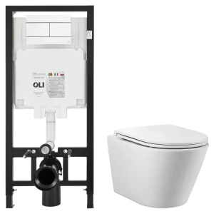 Комплект инсталляции Oli 80 Eco с безободковым унитазом Aquatek Вега 89445718 STLM-2202715