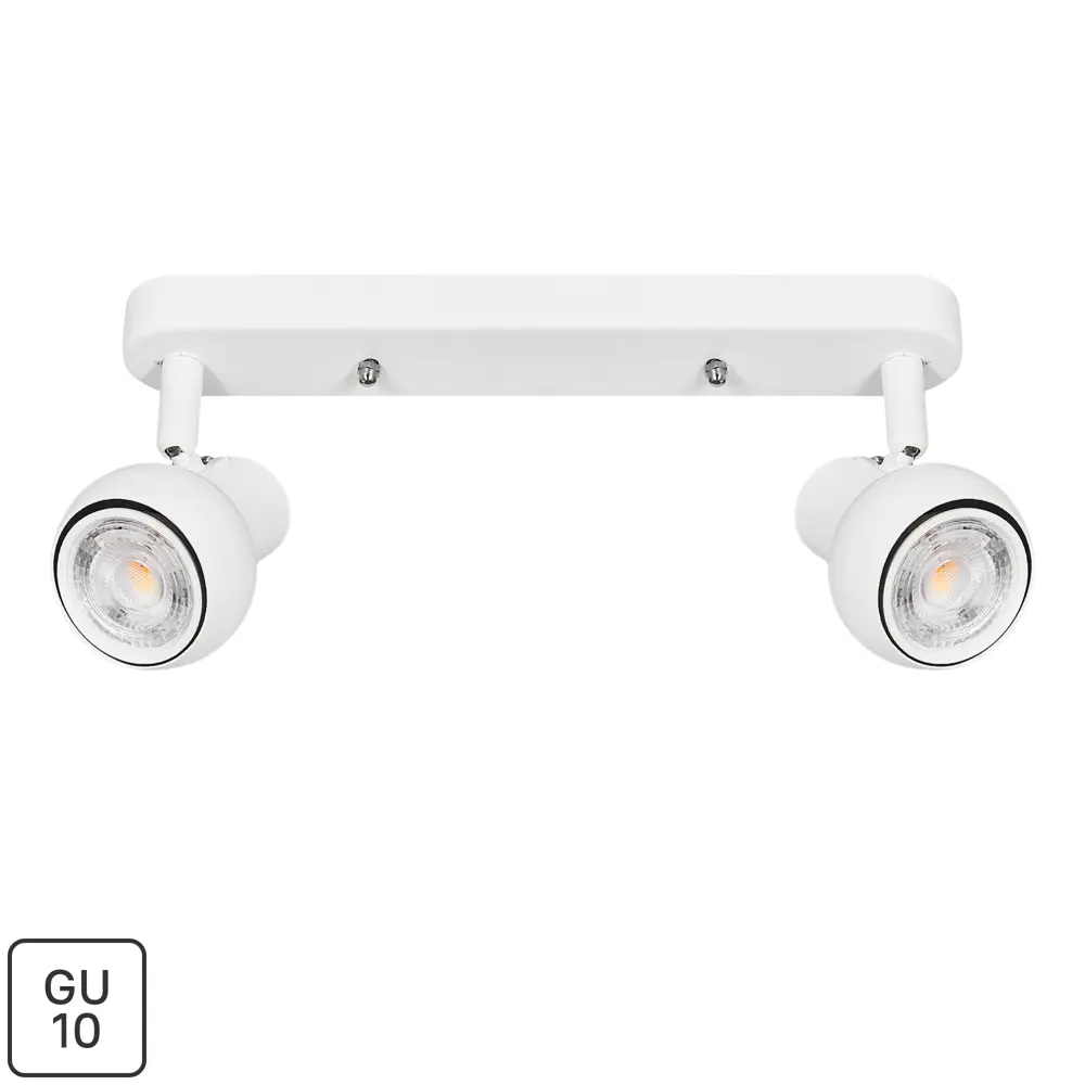 Спот поворотный Fametto S621 2 лампы GU10 5 м² цвет белый 84609034 STLM-2135596 