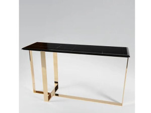 Прямоугольная консоль из стали и мрамора