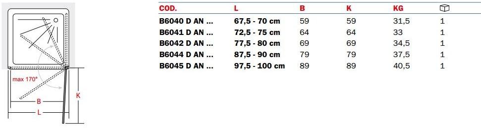 INDA® Душевая кабина стеклянная ниша с распашной дверцей Sim sun-id-1398187 - Вид №2